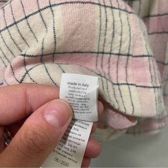 Forte Forte Pink Plaid Virgin Wool Blend Blazer sz II (6) - Picture 7 of 14